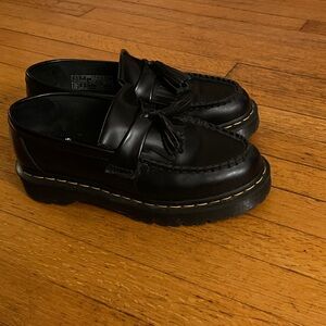 Dr. Martens Classic Black Loafers with Tassels